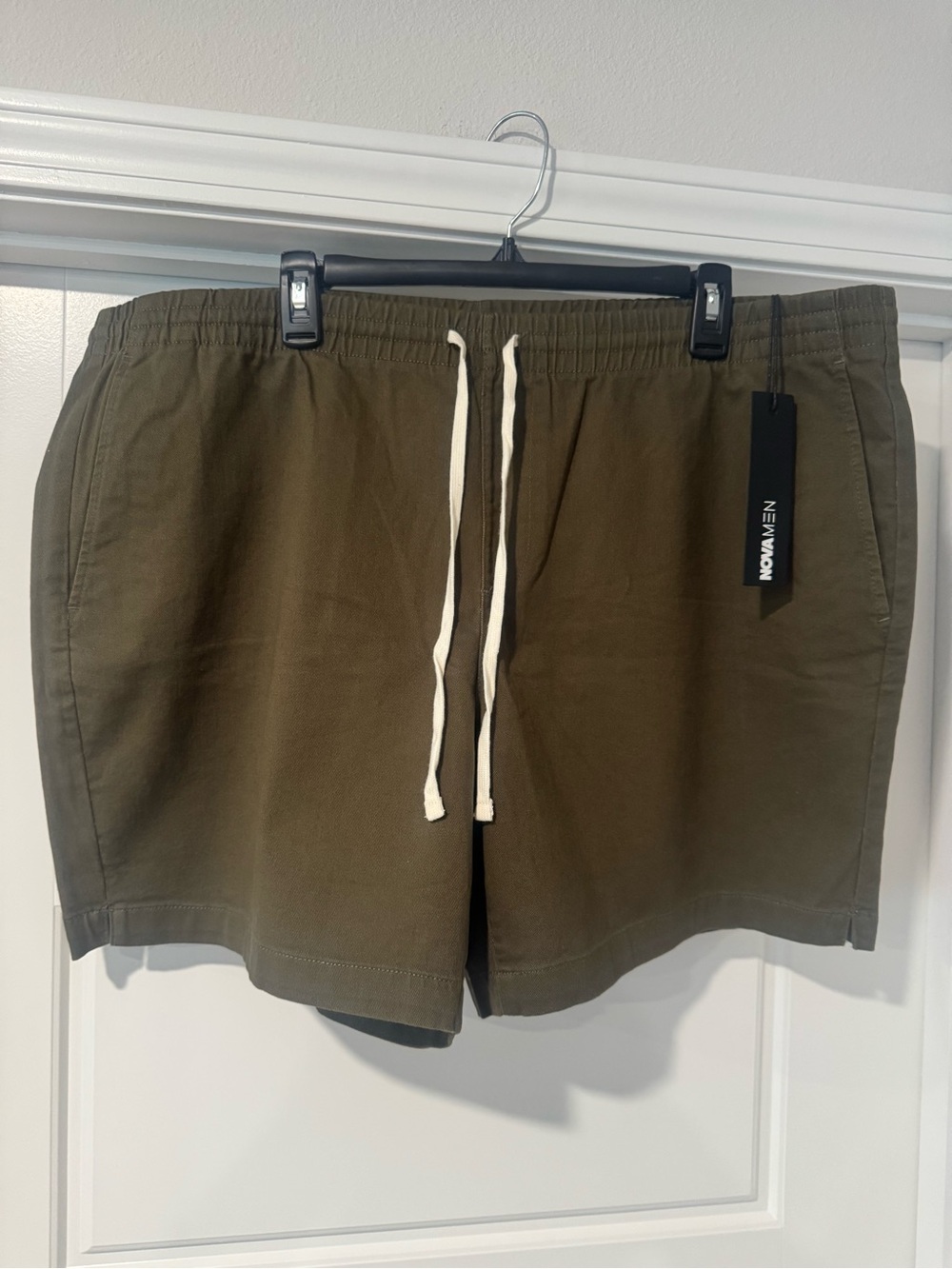 Fashion Nova Olive Drawstring Flat Front Shorts